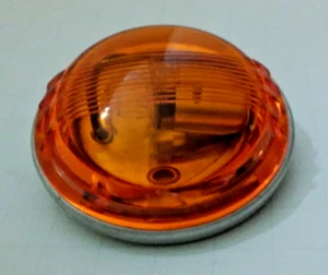 NOS KD Lamp Co 2-9/16" Shock Mount Clearance Marker Light w/ Aluminum Base AMBER - Picture 1 of 5