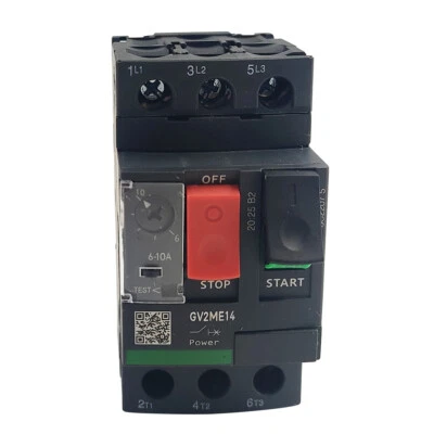 NOFUEL GV2ME14 Motor circuit breaker Deca 6A to10A Manual Motor Starter Button NEW