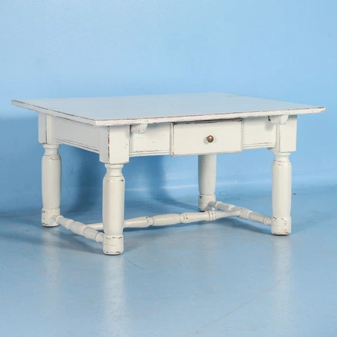 Antique 19th Century White Romanian Coffee Table Cover