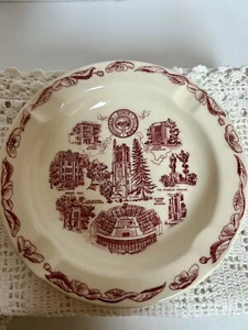 Posacenere vintage Michigan State College di Vernon Kilns USA EUC largo 6" - Foto 1 di 5