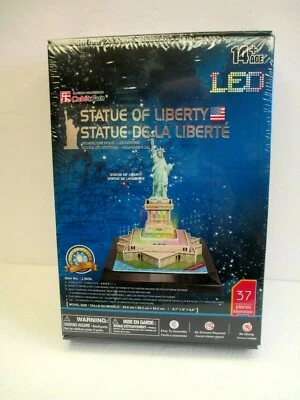 Cubic Fun 3D Puzzle New York Statue of Liberty LED Lighted Architecture Model  - Image 1 of 4