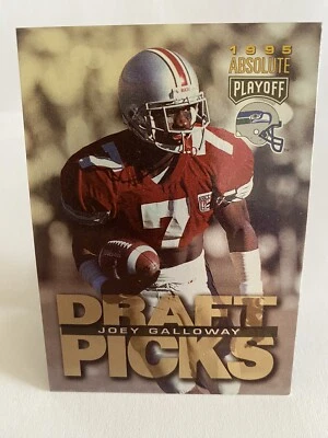 Joey Galloway 1995 Playoff Absolute Seattle Seahawks Rookie RC Card #187 - Image 1 of 2