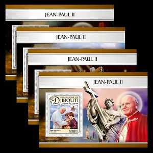 Pope John Paul II MNH Stamps 2024 Djibouti 4 S/S - Picture 1 of 5
