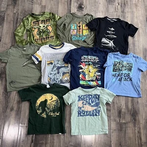 Lot Of Boys T-Shirts & Tops 9 Pieces Size 6 Small - Picture 1 of 7