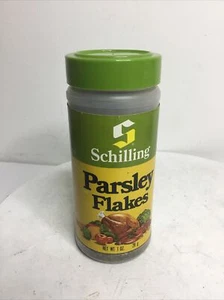 Vintage Schilling Spice Parsley Flakes NEt WT 1 OZ. McCormick & Co Made In USA - Picture 1 of 4