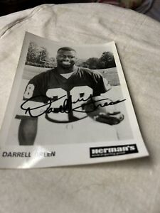 REDSKINS  1983 DARRELL GREEN 5"BY 7" SIGNED FOOTBALL  PICTURE CARD EXC