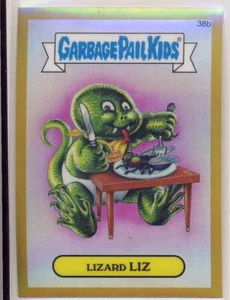 2013 Garbage Pail Kids GPK Chrome Series 1 Gold Parallel 38b Lizard Liz - Bild 1 von 1