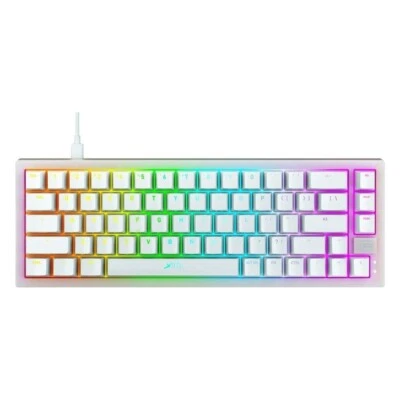 Xtrfy K5 White Compact RGB Wired Gaming Keyboard  Hotswap Prebuilt Kailh Red 65% - Image 1 of 4