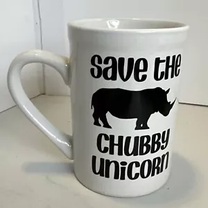 "Taza de café Save The Chubby Unicorn blanca 5"" T grande" - Imagen 1 de 13