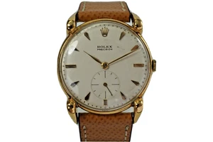 ROLEX 4332 PRECISION 18K GELBGOLD GRASSHOPPER ANSTÖSSE & ORIGINAL ZIFFERBLATT 1947 - Bild 1 von 23