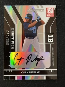 2004 Donruss Elite Extra Edition Cory Dunlap Auto 062/599