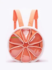 Cute Orange Shape Itabag Crossbody Portable Plush Handbag Doll Shows Backpack - Picture 1 of 17
