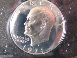 1971 S 1 $ Eisenhower Silver Dollar Gem Proof U S Mint Sealed Case Original Owner - Bild 1 von 6