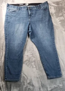 Ava & Viv Jeans Women’s Plus Size 26 (44x25 Actual) Blue Mid Rise Skinny - Picture 1 of 12