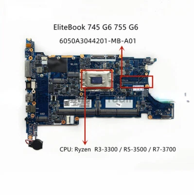 For HP EliteBook 745 G6 Motherboard R3-3300 R5-3500 R7 CPU 6050A3044201-MB-A01 - Image 1 of 2