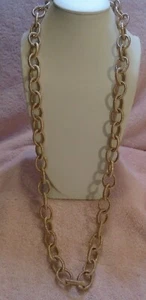 CK Calvin Klein gebrannte goldfarbene sehr leichte große Kette Halskette 36 Zoll - Bild 1 von 4