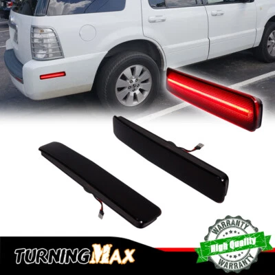 Reflectores de marcador lateral LED rojo ahumado para parachoques trasero Mercury Mountaineer 02-10 Foto 1 de 4