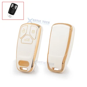 2Pcs White TPU Full Seal Keyless Key Shell Case For Audi Q5 Q7 R8 RS Q3 RS4 RS5 - Picture 1 of 8