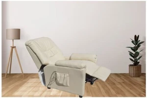 Relaxsessel Massage Vibrierend Creme TV-Sessel Biokamin Rundy - Bild 1 von 11