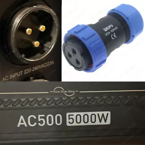 Conector impermeable WEIPU SP2910/S3 enchufe hembra de 3 pines para Bluetti AC500 5000W - Imagen 1 de 5