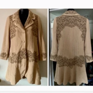 ⭐️ Vintage Rossa Kimi Coat Japan Wool, Alpaca & Angora w/Cashmere Embroidery 42 - Picture 1 of 21