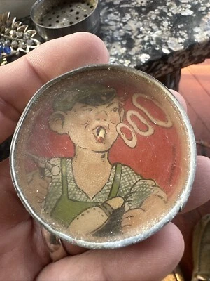 Vintage Dexterity Game w/ Mirror-Smoking Carpenter-Germany-Free USA Shipping - Image 1 of 4