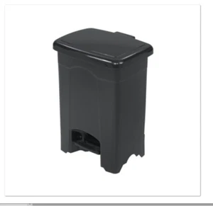 4-Gallon Plastic Step-On Trash Can with Self-Closing Lid - Picture 1 of 1