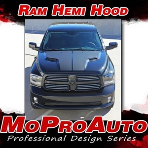 RAM HEMI HOOD STRIPE 1500 for Dodge Ram 2009-2018 Rebel Style 3M Pro Vinyl - Picture 1 of 8