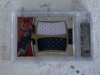 2005-06 UD Exquisite Vince Carter EXTRA EXQUISITE DUAL GW Jerseys #10/10 BGS 9 - Image 1 of 2