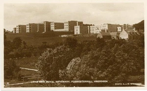 REAL PHOTO POSTCARD OF THE NEW INFIRMARY, ABERDEEN, ABERDEENSHIRE, SCOTLAND 2 - Picture 1 of 2