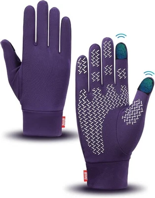 Guantes de correr ligeros con pantalla táctil para hombres mujeres antideslizantes forros de guantes Foto 1 de 4