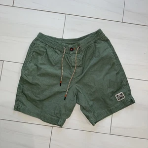 Howler Bros pantaloncino uomo 30 verde pressione goccia velluto a coste elastico coulisse toppa - Foto 1 di 5