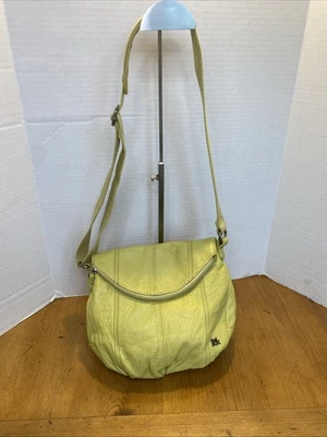 Bolso Bandolera The Sak Deena Amarillo Cuero Guijarro Suave Cartera con Solapa Foto 1 de 4