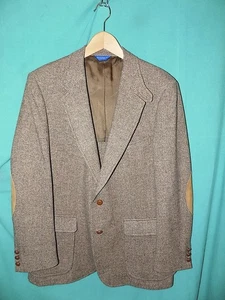 Exc! Vtg 70s PENDLETON COUNTRY TRADITIONS SPORT COAT, OATMEAL, ELBOW PADS, Sz 42 - Picture 1 of 14
