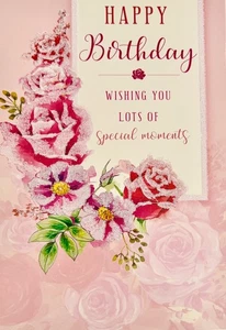 Happy Birthday wünsche Ihnen viele besondere Momente Grußkarte, nagelneu - Bild 1 von 1
