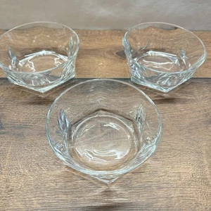 3er Set klare Glas-Schalen Dessert Bowls clear glass - Bild 1 von 1