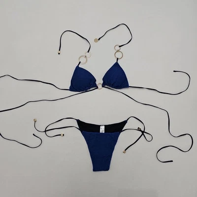4GIVESS Mujer Bikini Personaje Triángulo Bikini Traje de Baño Azul Brillante Talla S Foto 1 de 4