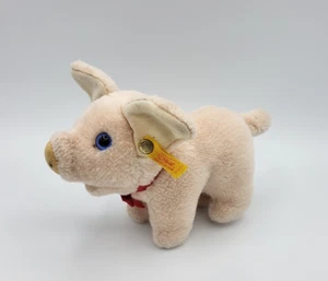 Vintage Steiff Plush Toy 9" Pig Piglet Stuffed Animal Good Condition - Germany - Picture 1 of 10