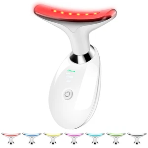 Dispositivo di Bellezza Viso Collo, Massaggiatore Viso Collo 7 Colori Led,Multifunzionale Viso S - Foto 1 di 12