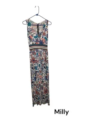 Maxi Vestido Solero Milly For The Nation Talla Mediana Cremallera Trasera Floral Ptp 16 pulgadas Foto 1 de 4