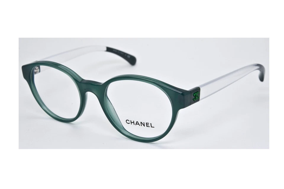 CHANEL 3273 c.1447 Transparent Green Clear size 47/19/140 Made ltaly Eyeglasses - Изображение 1 из 4