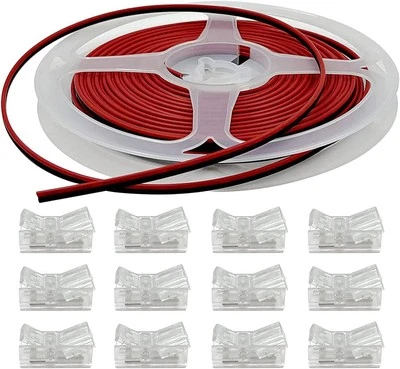 3528 2835 2 Pin Solderless LED Strip to Strip Connector Kit, 6 Meters Extension - Image 1 of 4