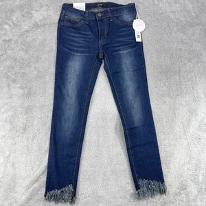 Joe's Jeans Markie Skinny Ankle Jeans Girls 12 Blue Denim Mid-Rise Frayed Hem - Picture 1 of 14