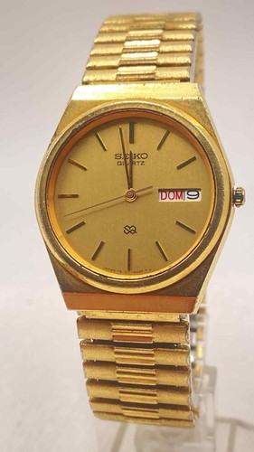 Men's Seiko SQ Quartz Watch Day/Date 8123-7049 | eBay
