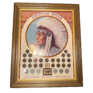 Arte conmemorativo raro vintage de centavo con cabeza de indio americano, níquel búfalo y sello - Imagen 1 de 6