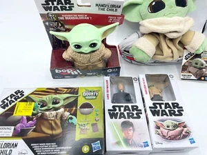 Star Wars Mandalorian Baby Yoda Grogu Lot Action Figures Bop It! Plush Luke Toys - Picture 1 of 9