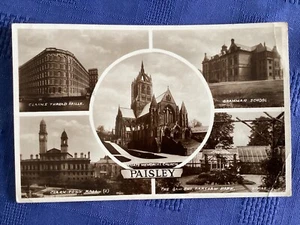 Various views of Paisley. Vintage photo postcard franked 7th May 1936. - Picture 1 of 2