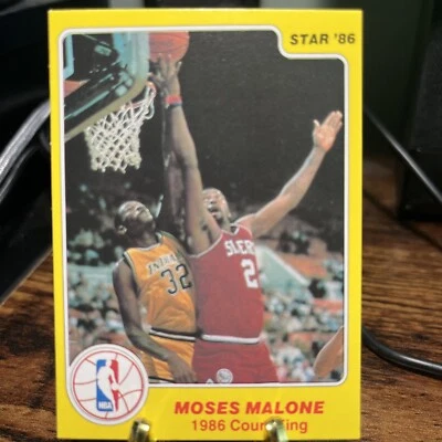 1986 Star Court Kings #21 Moses Malone SIXERS Near Mint/Mint - Image 1 of 2