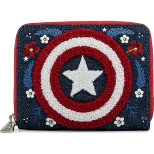 Cartera Loungefly X Marvel Capitán América 80 Aniversario Escudo Floral - Imagen 1 de 4