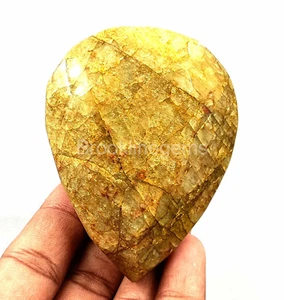 Piedra preciosa suelta corte pera berilo color amarillo Brasil certificado natural 1150 quilates EKO - Imagen 1 de 7